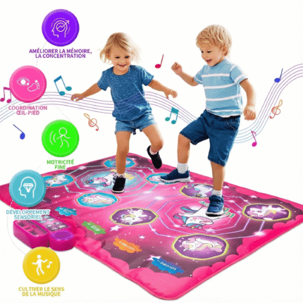 Le Tapis de Danse Interactif Duo™ – 9 Niveaux d'Action & de Musique